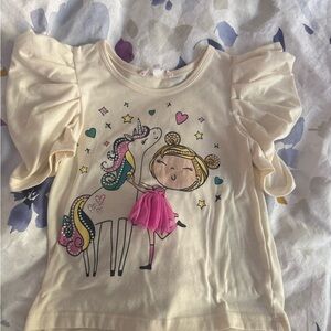 Perfect Condition, beautiful Baby Sara Girls Sparkly Unicorn Tee/leggings Size 5